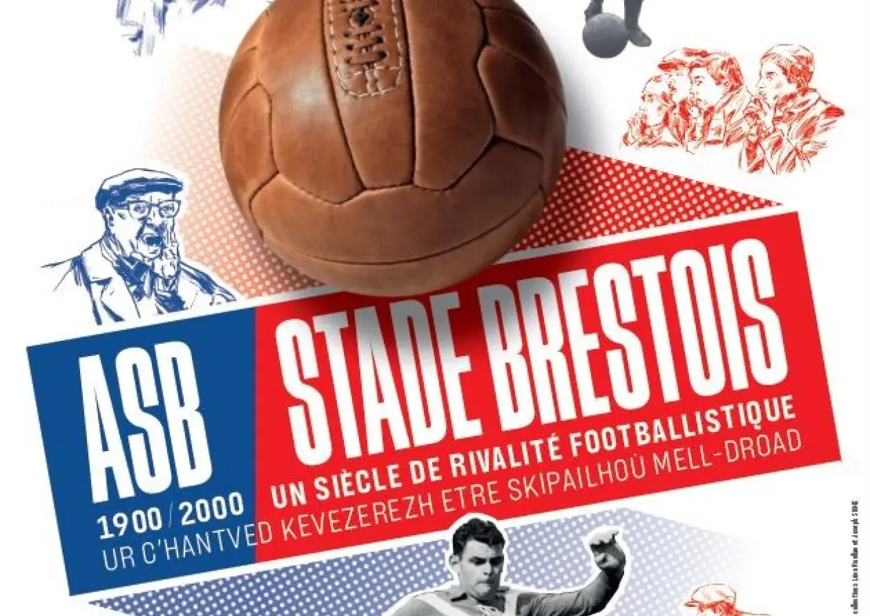 Affiche de l'exposition ASB/Stade Brestois un siècle de rivalité footballistique 1900/2000