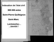 Page du premier registre des mariages de Lambézellec