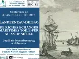 Conférence "Landerneau-Bilbao, de riches échanges maritimes toile-fer au XVIIIe siècle" par Jean-Pierre Thomin